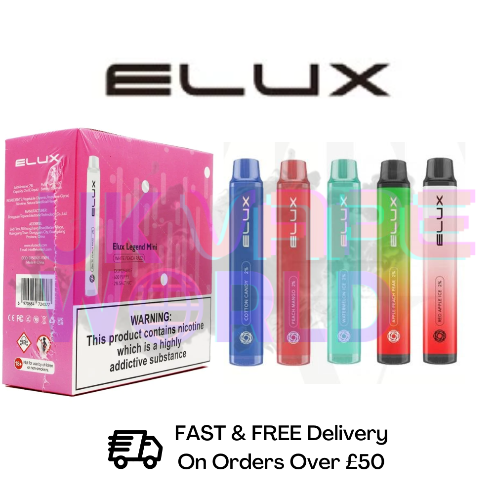 ELUX 600 Puff Vape MINI Bar Disposable Kit E LUX LEGEND