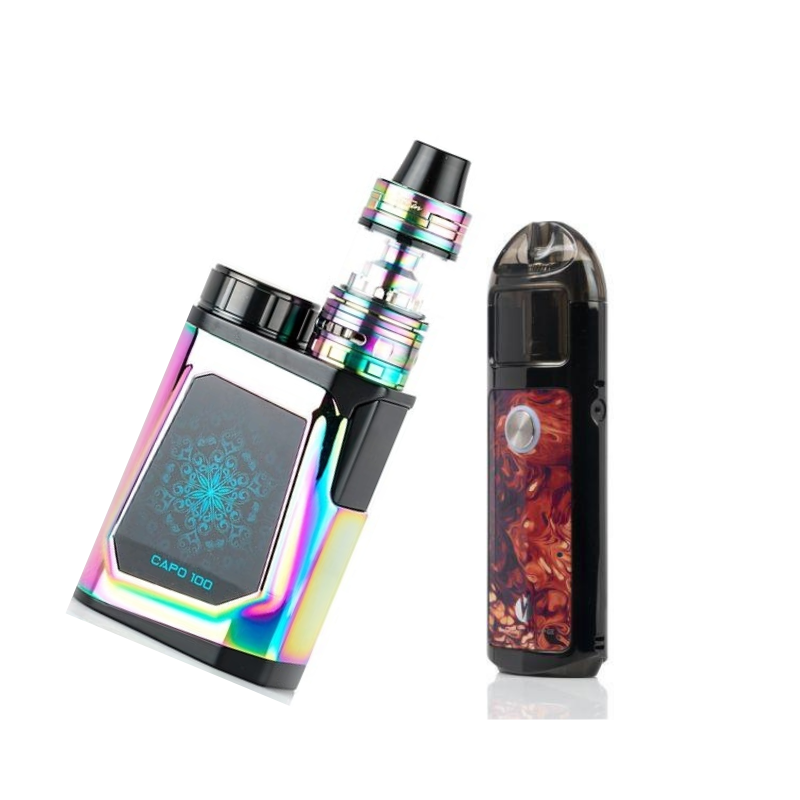 Mods And Pods - A Smok mod next to a Lyra Pod