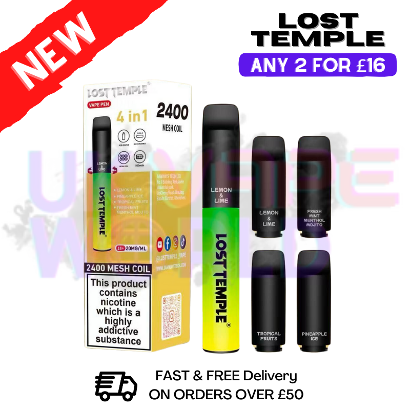 Lost Temple 2400 4 IN 1 POD VAPE BAR