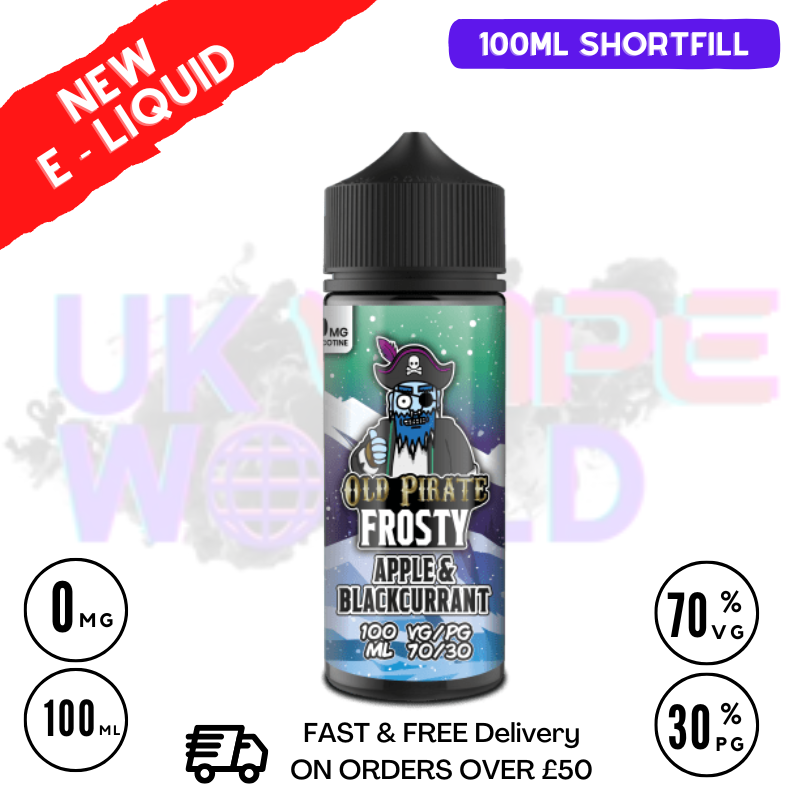 Buy Online Apple BlackCurrant Old Pirate Frosty 100ML Eliquid 