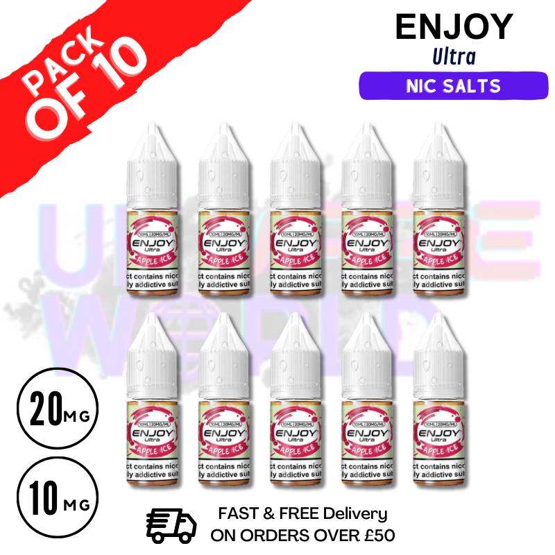 Shop Apple ICE Enjoy Ultra 9000 Nic Salt Box Of 10 - UK Vape World