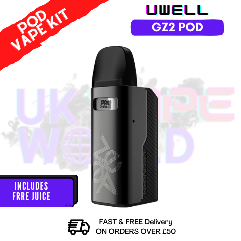 Shop Black Uwell Caliburn GZ2 Pod Kit + Free Nic Salt - UK Vape World