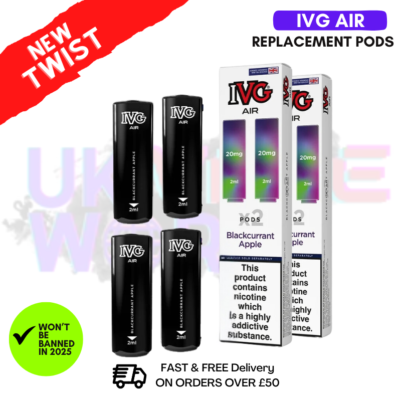 IVG AIR Pods Blackcurrant Apple  Pack Of 4