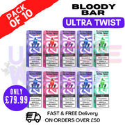 Shop Bloody Bar Twist 20K Dual Flavour BOX OF 10 - ONLY £79.99 - UK Vape World