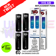 Shop IVG AIR Pods Blue Raspberry ICE Pack Of 4 - UK Vape World