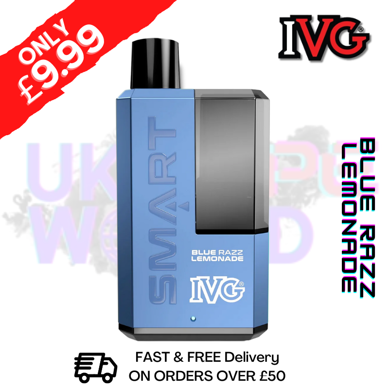 Shop Blue Razz Lemonade IVG 5500 Smart Disposable Kit - ONLY £9.99 - UK Vape World