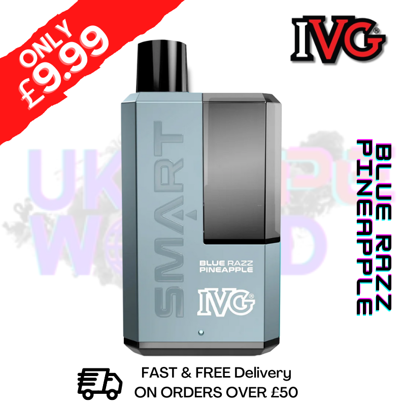 Shop Blue Razz Pineapple IVG 5500 Smart Disposable Kit - ONLY £9.99 - UK Vape World