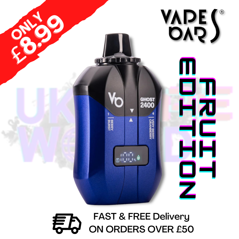 Shop Blue Edition Ghost Bar 2400 Pro Vape Disposable Kit - ONLY £8.99 - UK Vape World