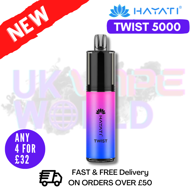 Shop Blue Razz Gummy Bear Hayati Twist 5000 Puff 5K Disposable Kit - UK Vape World