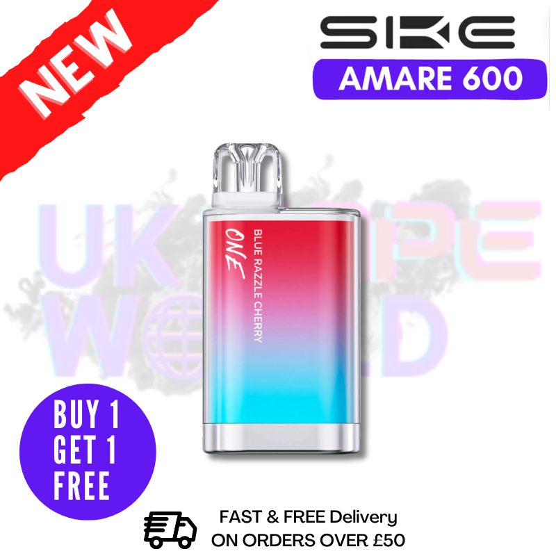 Shop SKE Amare Crystal One Blue Razzle Cherry Disposable - UK Vape World