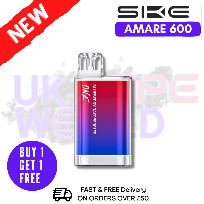 Shop SKE Amare Crystal One Blueberry Raspberry Disposable - UK Vape World