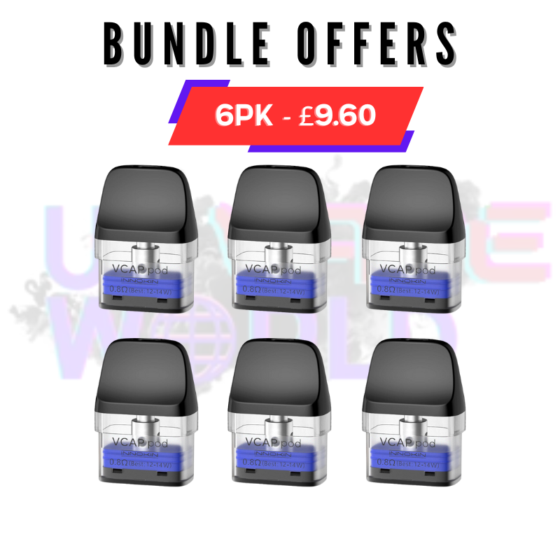 Bundle Offer For Innokin VCAP (TRINE) Replacement Pods - Six Pack 6PK - UK Vape World