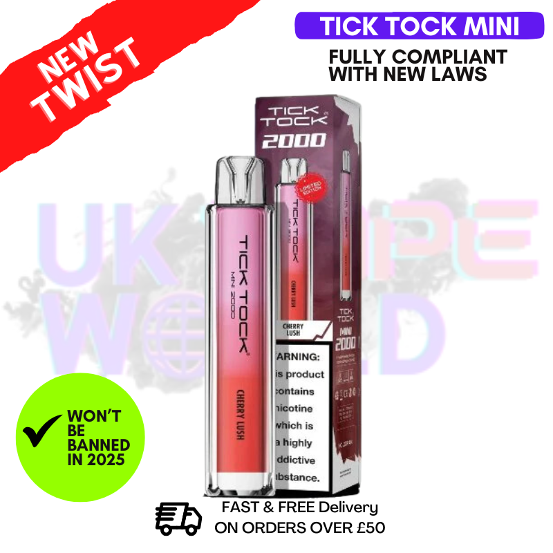 Cherry Lush Tick Tock Mini 2000 Puff Kit