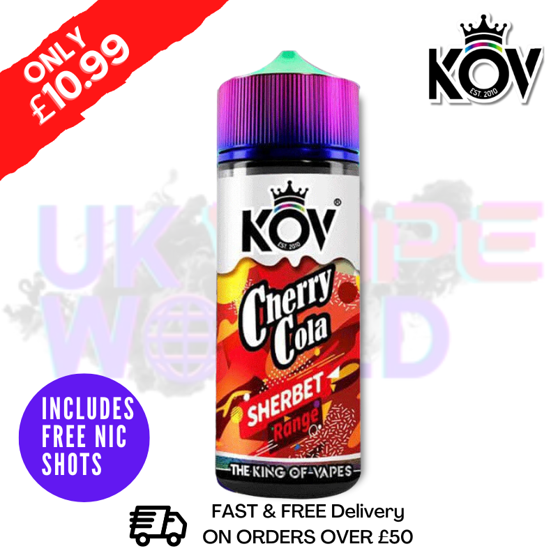 Shop Cherry Cola Range KOV 100ML Eliquid Shortfill E Juice - UK Vape World