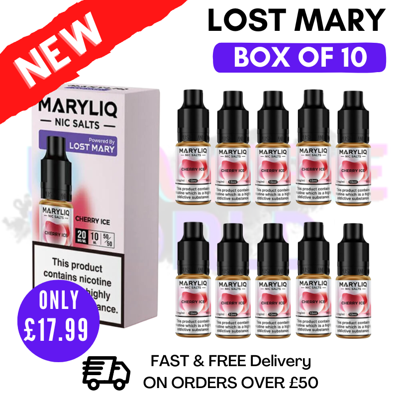 Shop Cherry Ice MaryLiq Nic Salt BOX OF 10 - UK Vape World