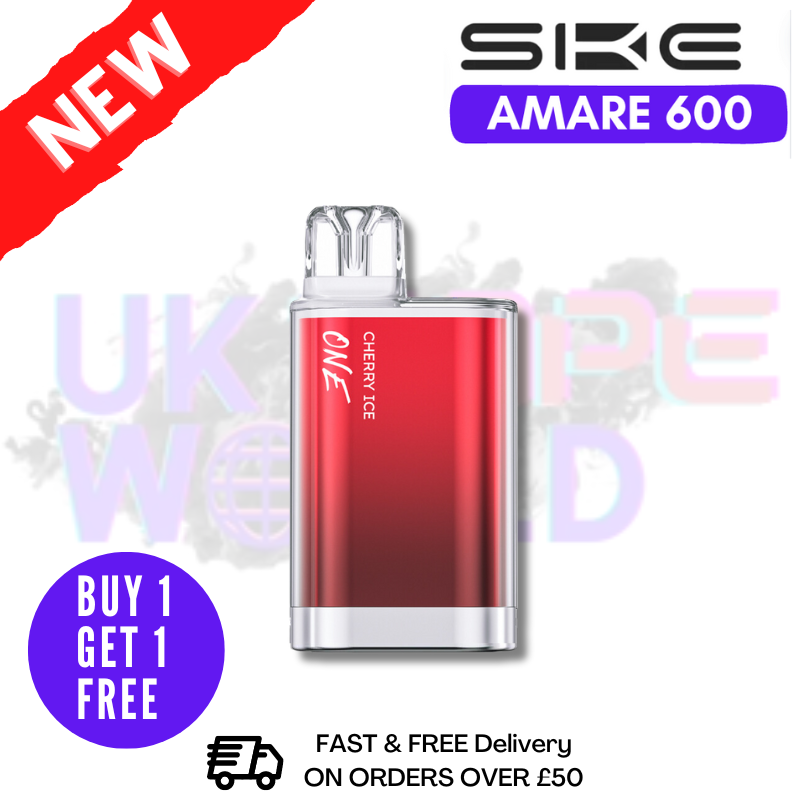 Shop SKE Amare Crystal One Cherry ICE Disposable - UK Vape World