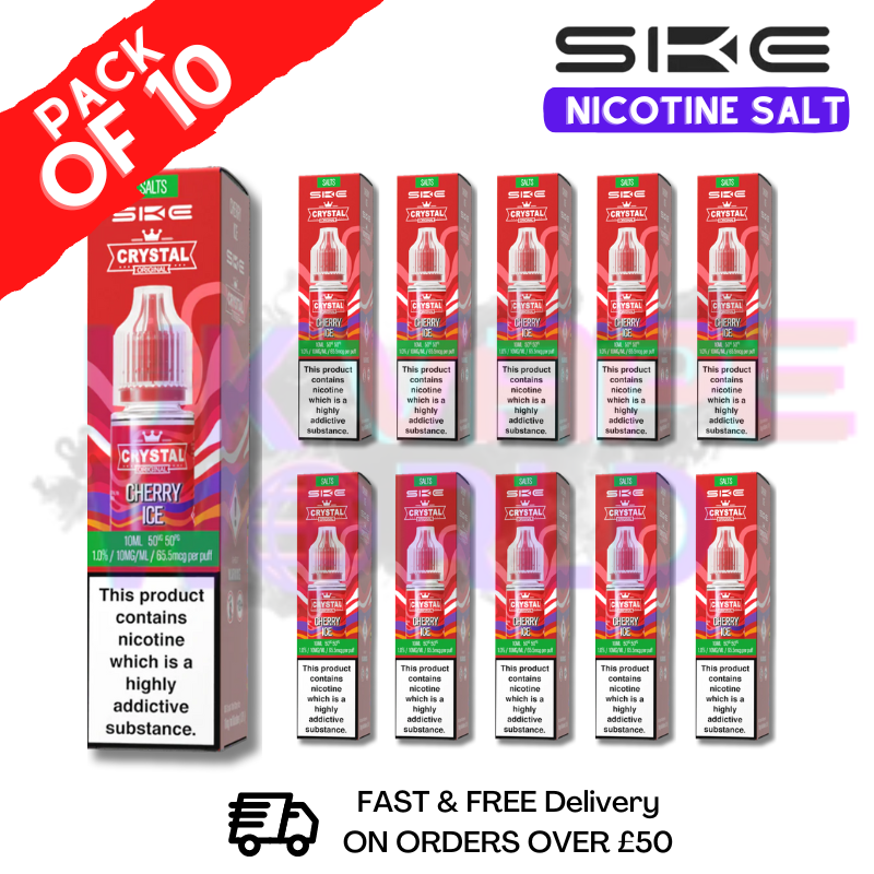 Shop Cherry Ice Crystal SKE Nic Salt Box / Pack Of 10 - UK Vape World