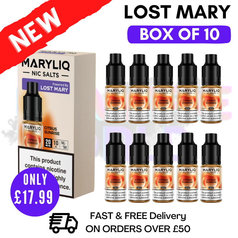 Shop Citrus Sunrise MaryLiq Nic Salt BOX OF 10 - UK Vape World