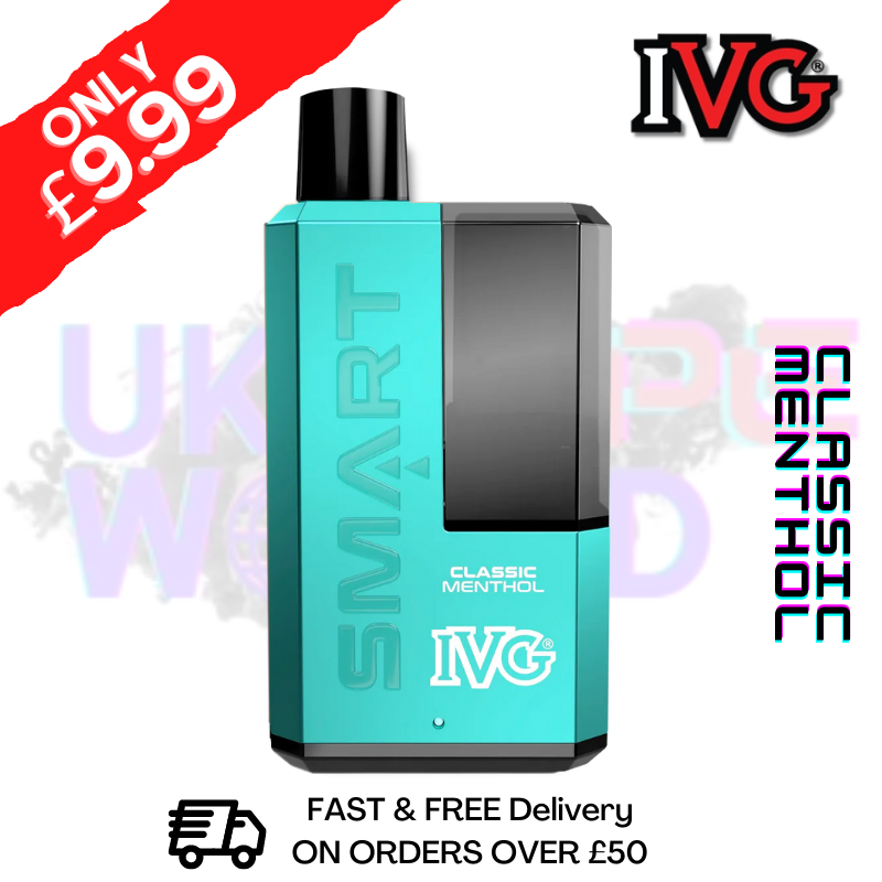 Shop Classic Menthol IVG 5500 Smart Disposable Kit - ONLY £9.99 - UK Vape World