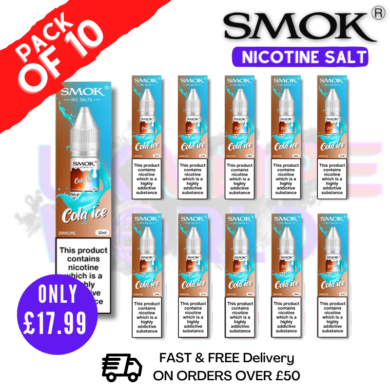 Shop Cola Ice Smok Nic Salt E Liquid BOX OF 10 - UK Vape World