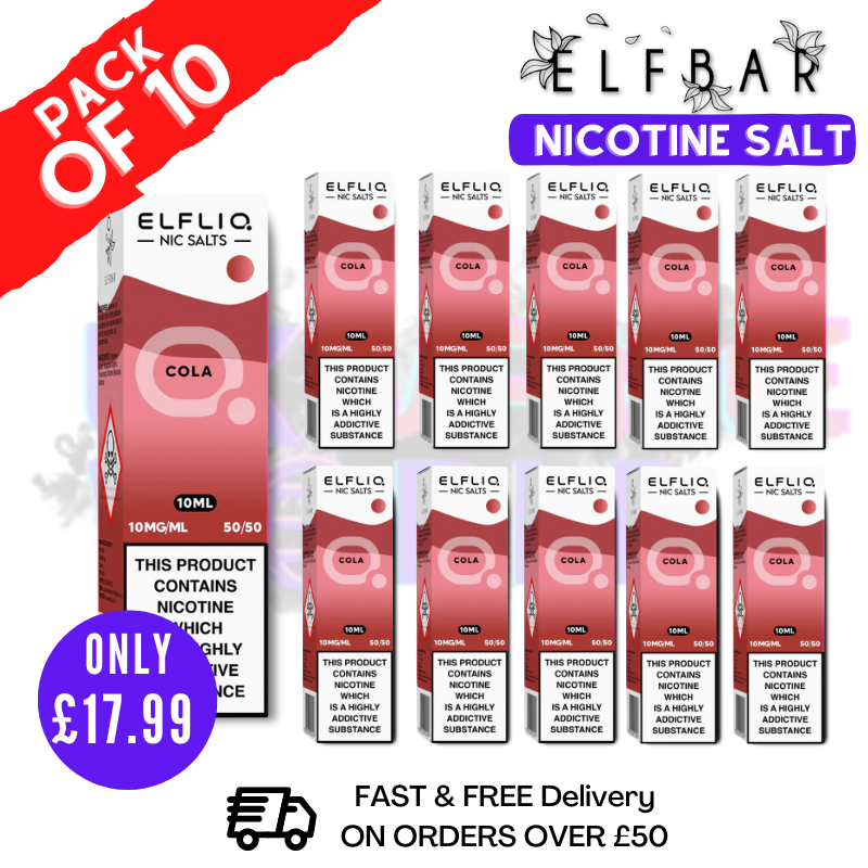 Shop Cola ElfLiq Nic Salt BOX OF 10 - ONLY £17.99 - UK Vape World