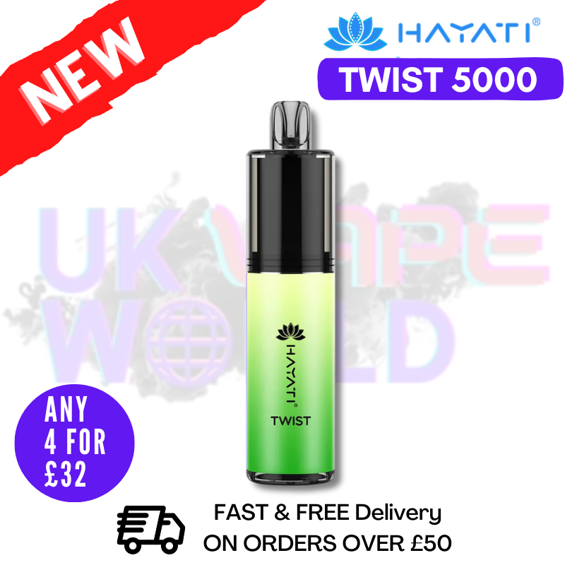 Shop Double Apple Hayati Twist 5000 Puff 5K Disposable Kit - UK Vape World