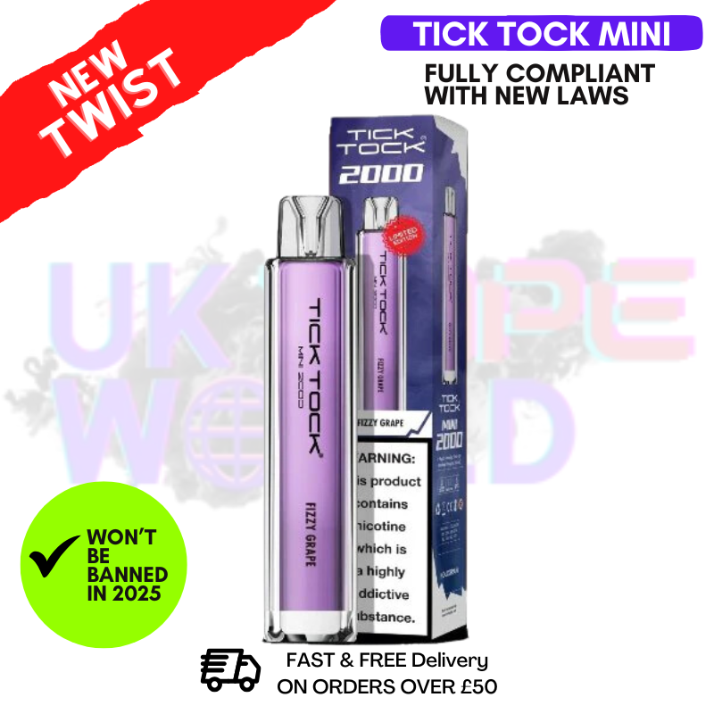 Fizzy Grape Tick Tock Mini 2000 Puff Kit