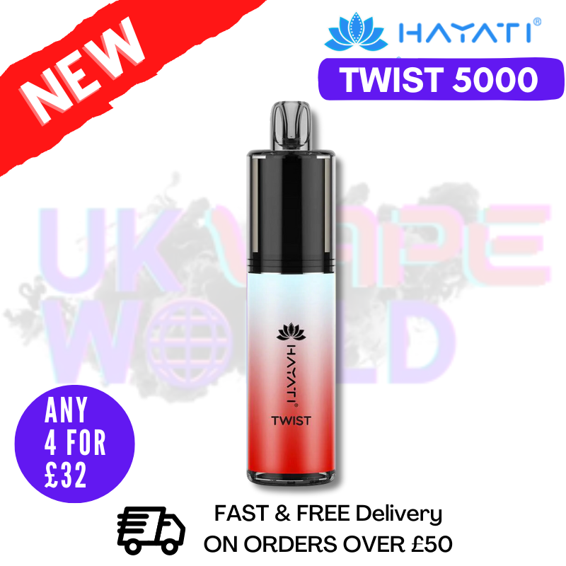 Shop Fizzy Cherry Hayati Twist 5000 Puff 5K Disposable Kit - UK Vape World