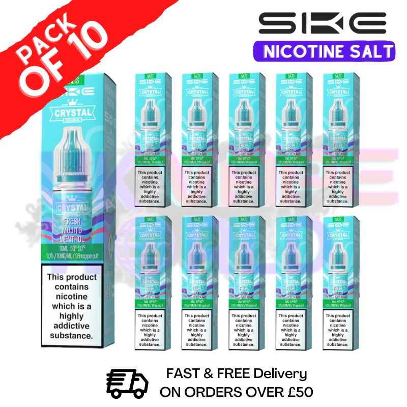 Shop Fresh Menthol Mojito Crystal SKE Nic Salt Box / Pack Of 10 - UK Vape World