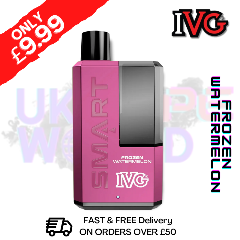 Shop Frozen Watermelon IVG 5500 Smart Disposable Kit - ONLY £9.99 - UK Vape World