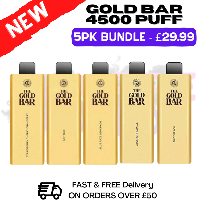 Shop GOLD BAR ULTRA 4500 PUFF WGA - MIXED BOX OF 5 - UK Vape World