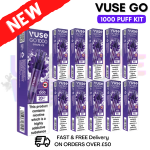 Vuse Go 1000 Grape ICE Box Of 10 - Only £19.99