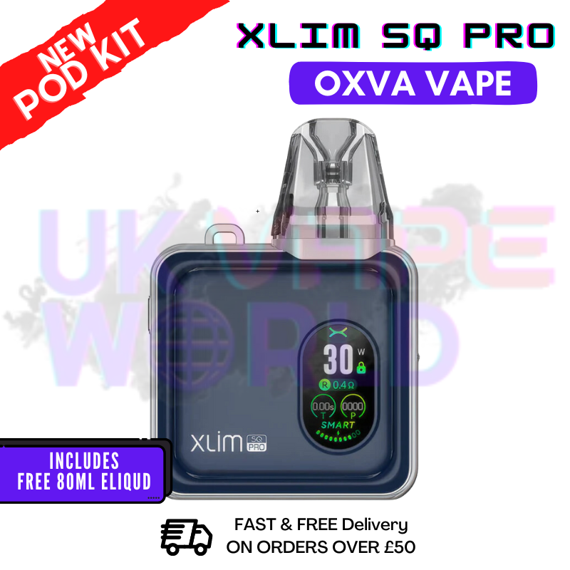 Shop Gentle Blue Oxva Xlim SQ Pro Vape Kit | £19.99 + Free Liq - UK Vape World