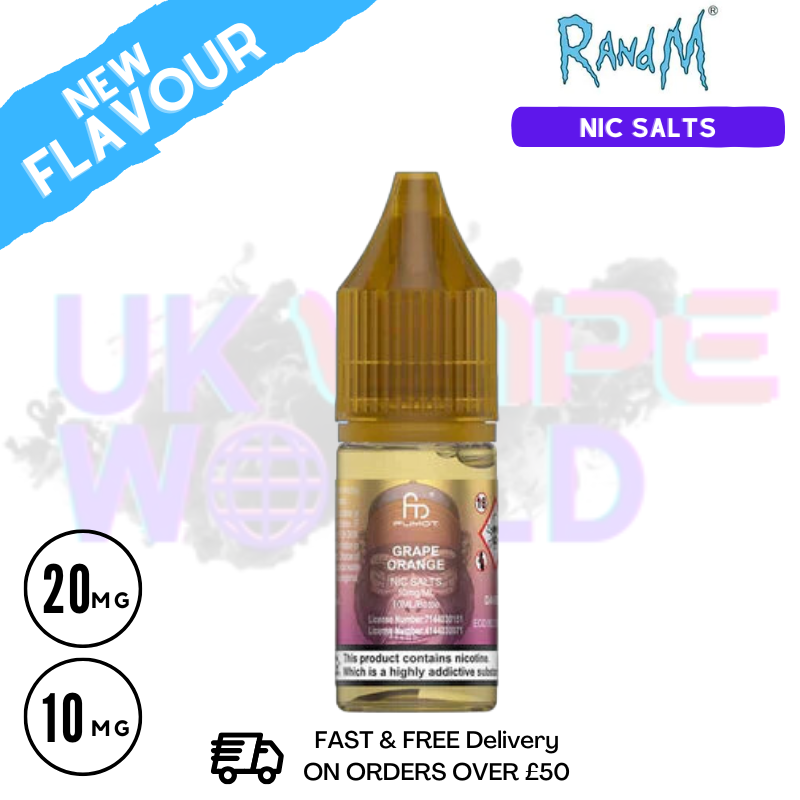 Shop Grape Orange RandM Tornado 7000 Nic Salt 10ML eLiquid - UK Vape World