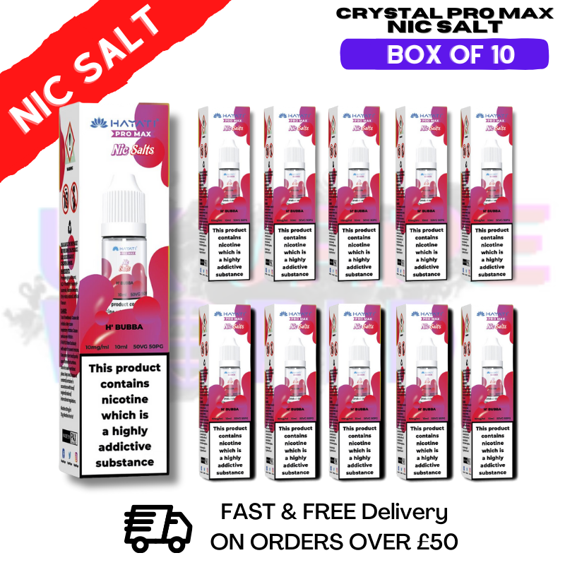 Shop Hubba Bubba - Hayati Crystal Pro Max Box Of 10 Nic Salts - UK Vape World