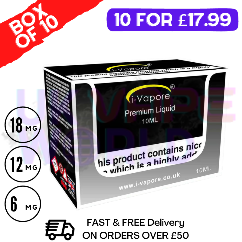 Triple Menthol i-Vapore E-Liquid 100ML Multi-Pack (10X10ML) - UK Vape World
