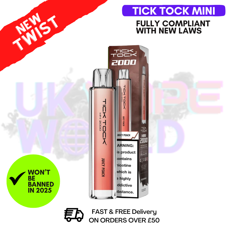 Juicy Peach Tick Tock Mini 2000 Puff Kit