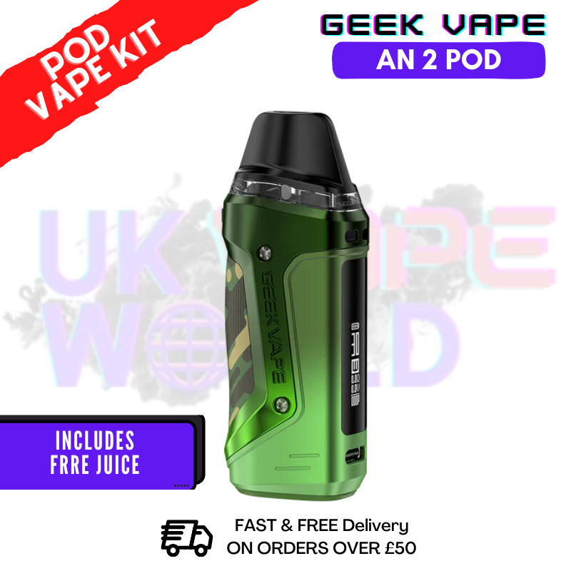 Jungle Green GeekVape Aegis Nano 2 Pod Kit + Free 2x Salt