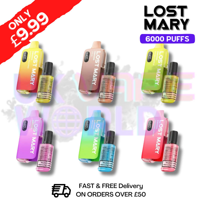 Shop LOST MARY 6000PUFF 6K Disposable Kit - Only £9.99 Each - UK Vape World