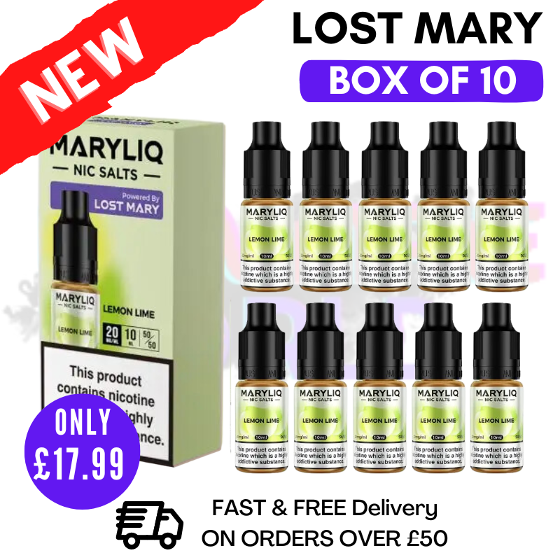 Shop Lemon Lime MaryLiq Nic Salt BOX OF 10 - UK Vape World