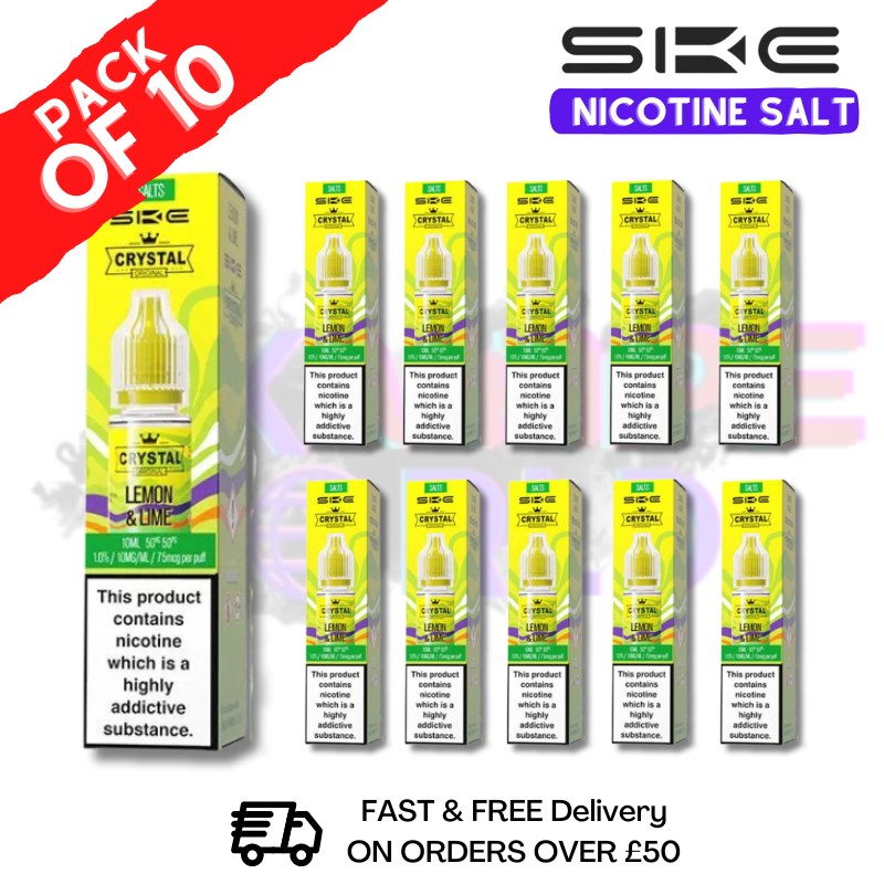 Shop Shop Lemon Lime Crystal SKE Nic Salt Box / Pack OF 10 - UK Vape World