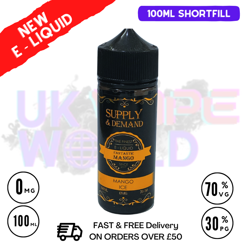 Shop Mango Ice Supply & Demand 100ml Shortfill Eliquid - UK Vape World