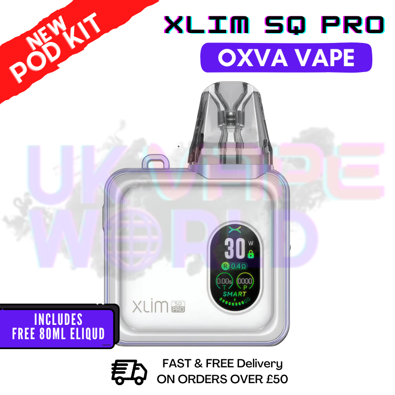 Mauve White Oxva Xlim SQ Pro Vape Kit | £19.99 + Free Liq