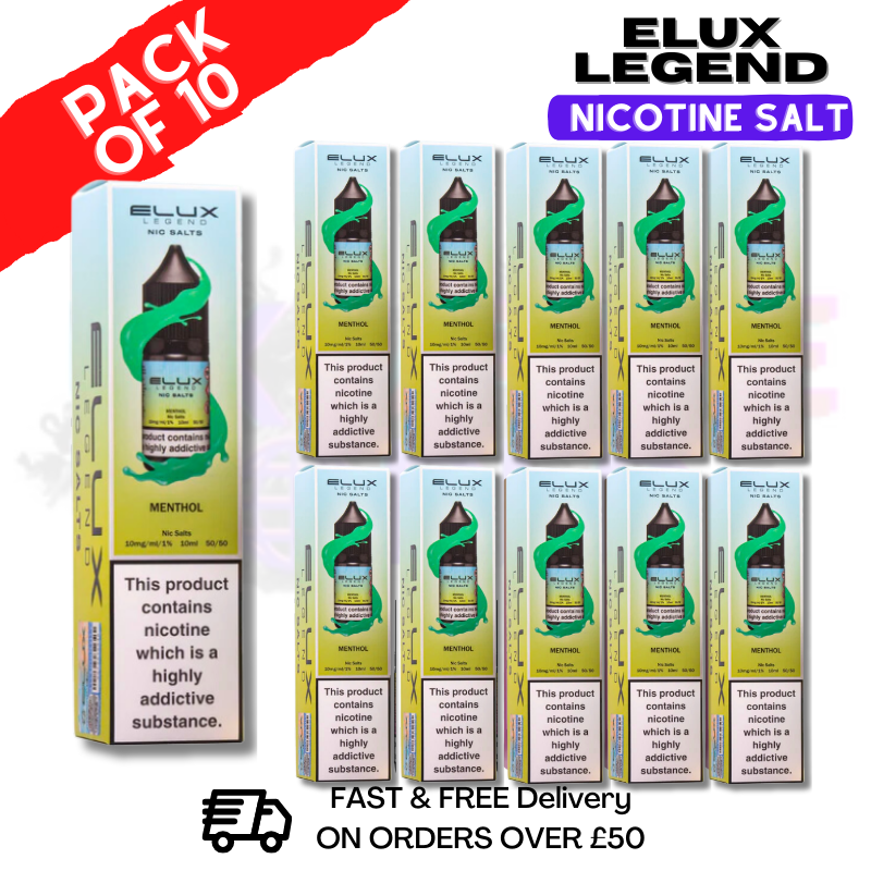 Shop Menthol Elux Legend Nic Salt BOX OF 10 - UK Vape World