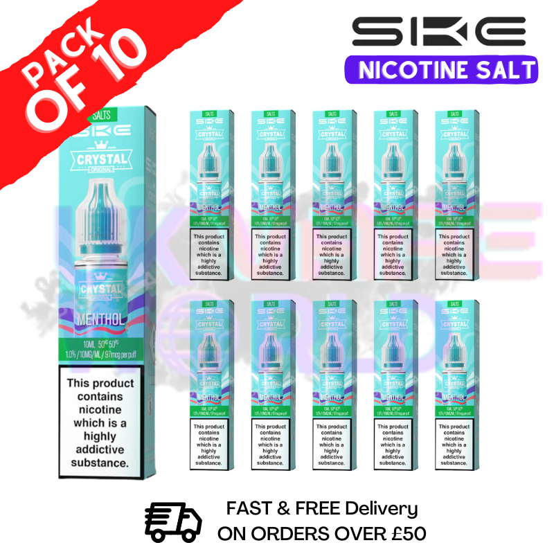 Shop Menthol Crystal SKE Nic Salt Box / Pack Of 10 - UK Vape World