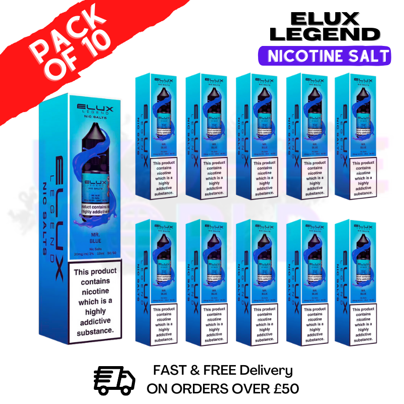 Elux Legend 3500Puff Nic Salt MR Blue 10ML BOX OF 10