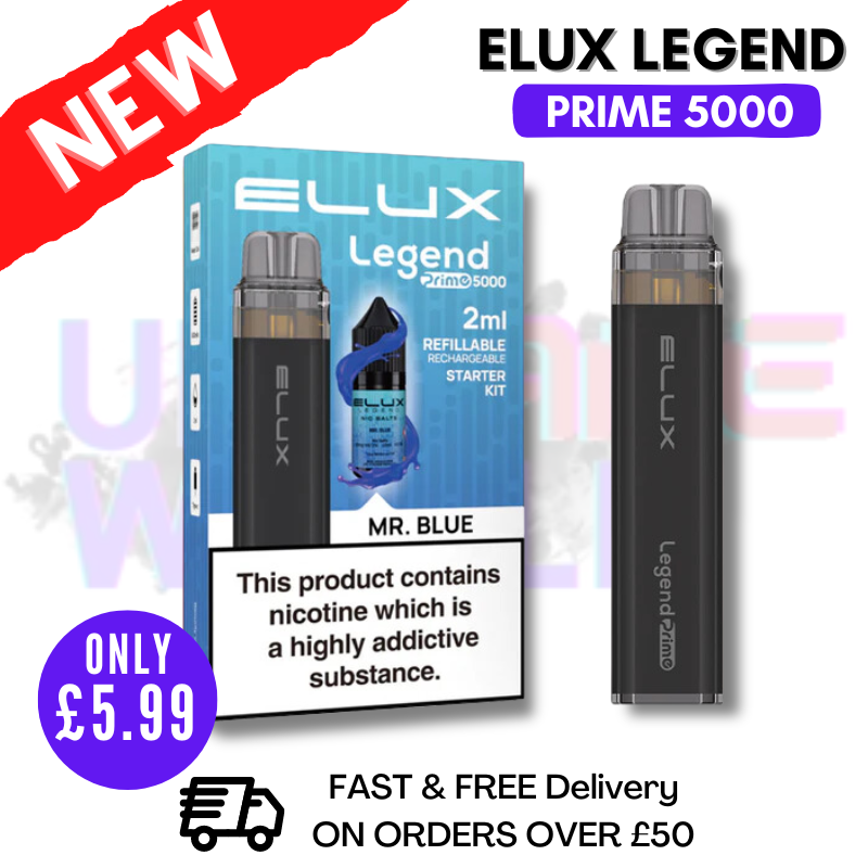 Shop Mr blue Elux Legend PRIME 5000 Puff Disposable Kit - UK Vape World