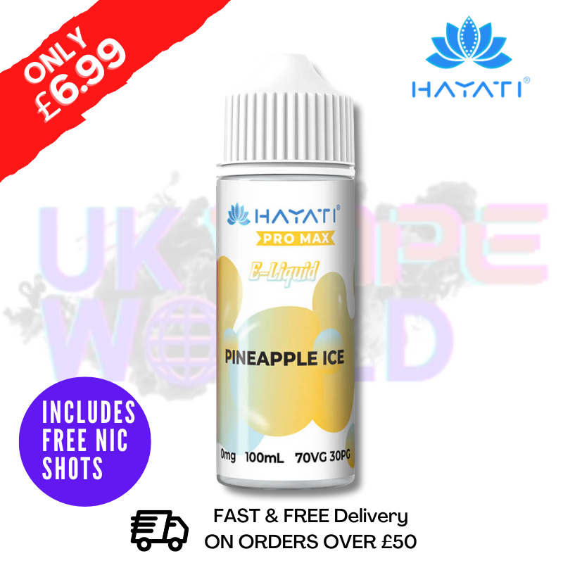 Pineapple ICE Hayati Pro Max Shortfill Juice 100ML Eliquid