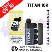 Shop Pineapple ICE - Titan 10K Disposable Vape Kit Box Pack Of 10 - UK Vape World