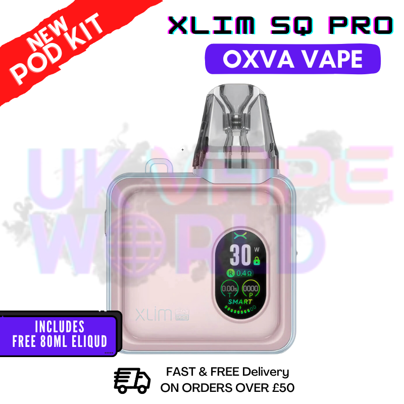 Shop Pastel Pink Oxva Xlim SQ Pro 30W Vape Kit | £19.99 + Free Liq - UK Vape World